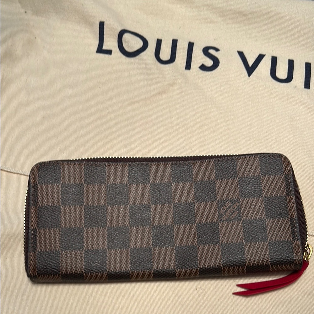 Louis Vuitton Checkered Wallet, like new only used once.